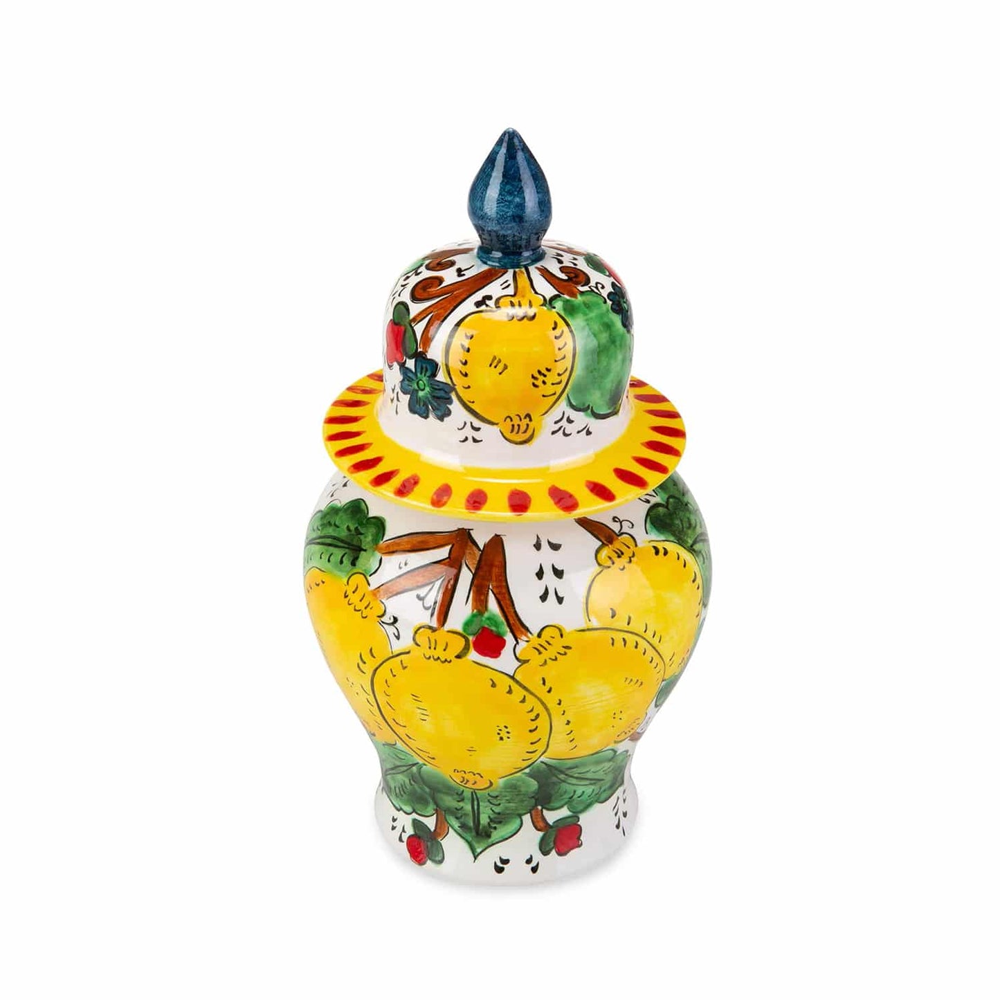 Sicilian Lemon Handmade Decorative Large Ceramic Vase (35 cm)
