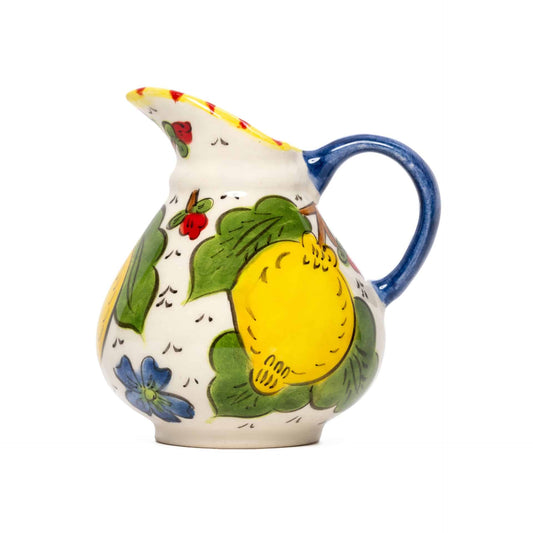 Sicilian Lemon Handmade Ceramic Mini Milk Jug