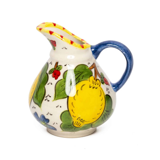 Sicilian Lemon Handmade Ceramic Mini Milk Jug