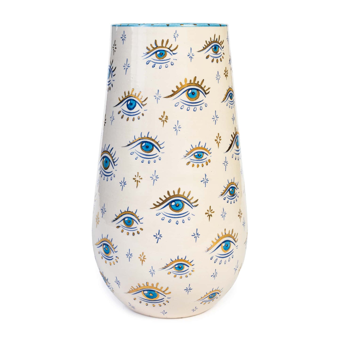 Inner Eye Handmade Signature Eye Ceramic Vase with 24K Gold Detail