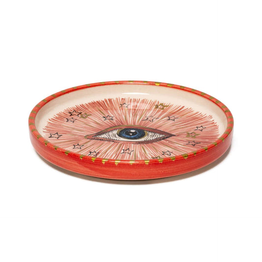 Inner Eye Handmade Signature Eye Pink Ceramic Mini Plate