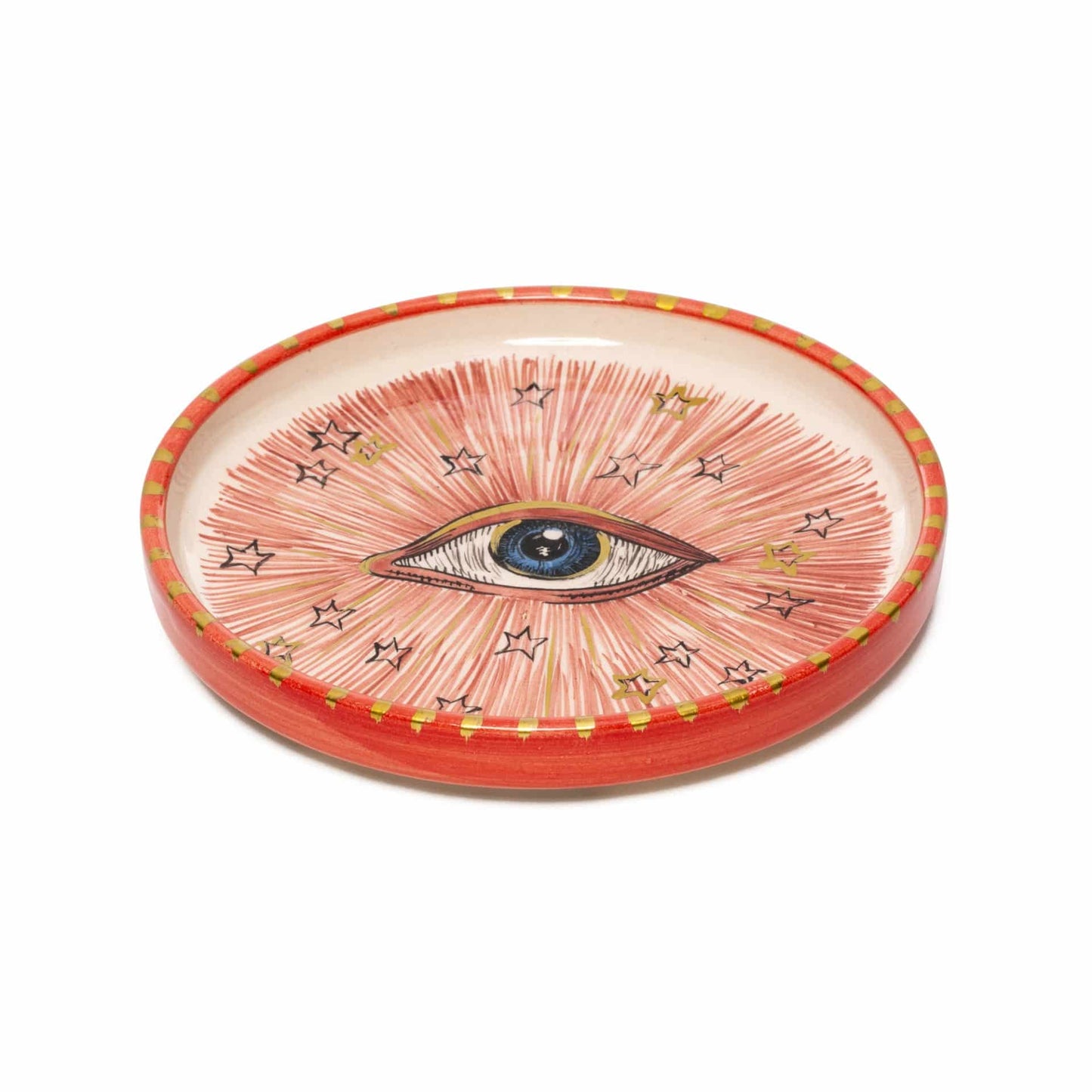 Inner Eye Handmade Signature Eye Pink Ceramic Mini Plate