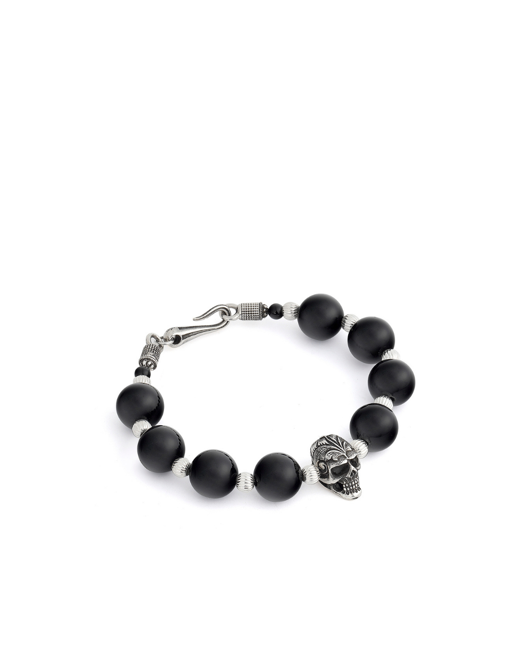 Skull Black Men’s Silver Bracelet