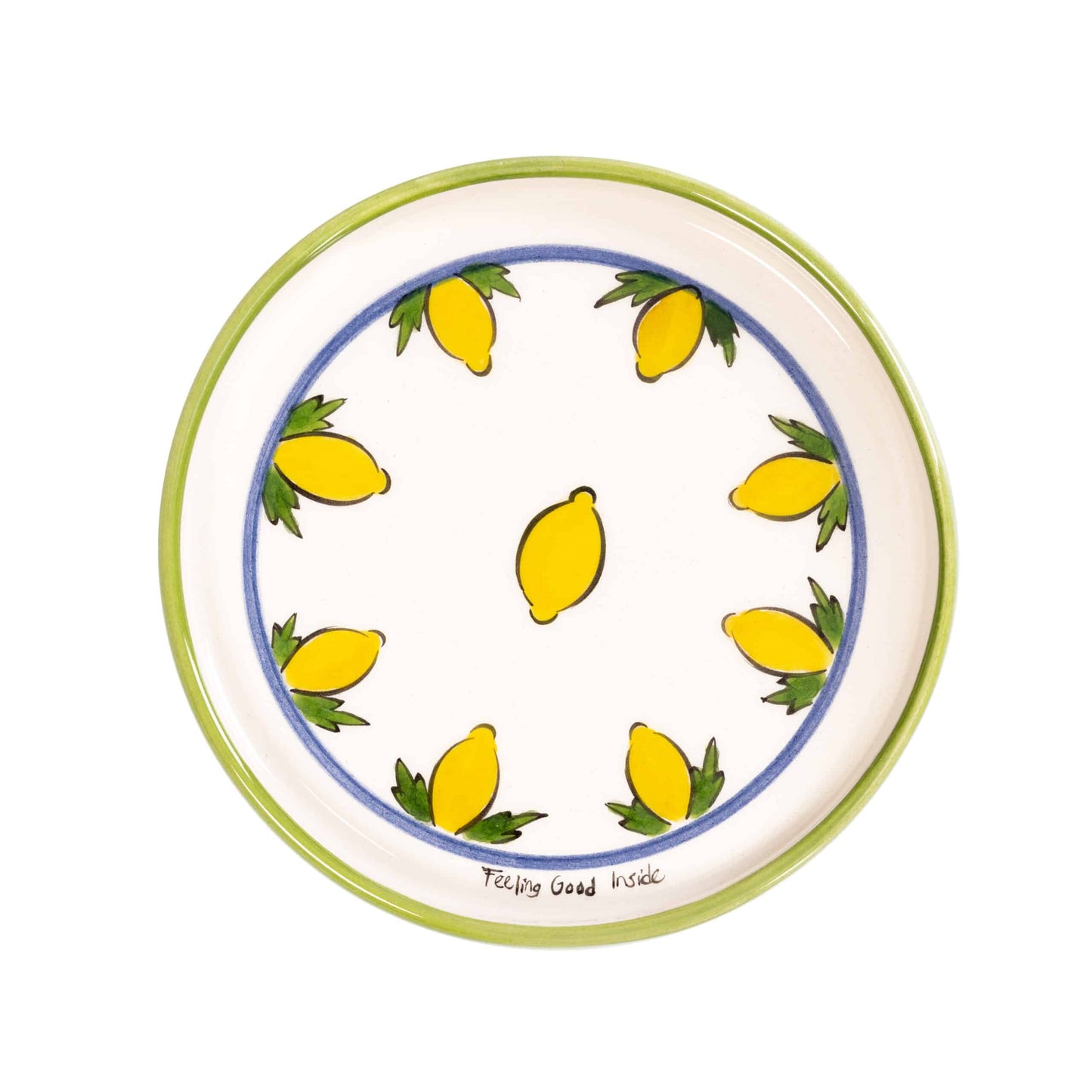 Sorrento Lemon Handmade Ceramic Multi-Lemon Mini Plate 14 cm