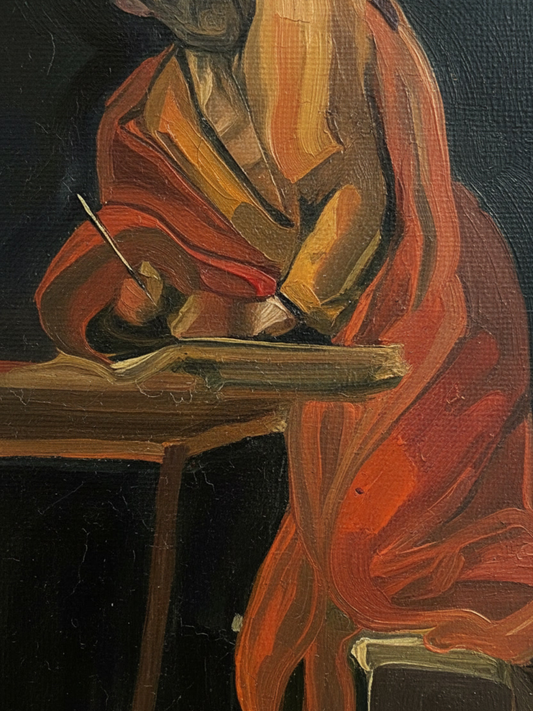 St. Matteous 40×60cm Figurative Expressionism Surrealism Oil Painting