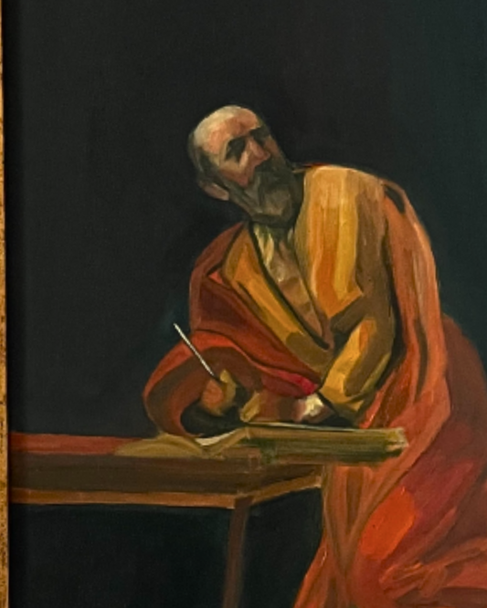 St. Matteous 40×60cm Figurative Expressionism Surrealism Oil Painting