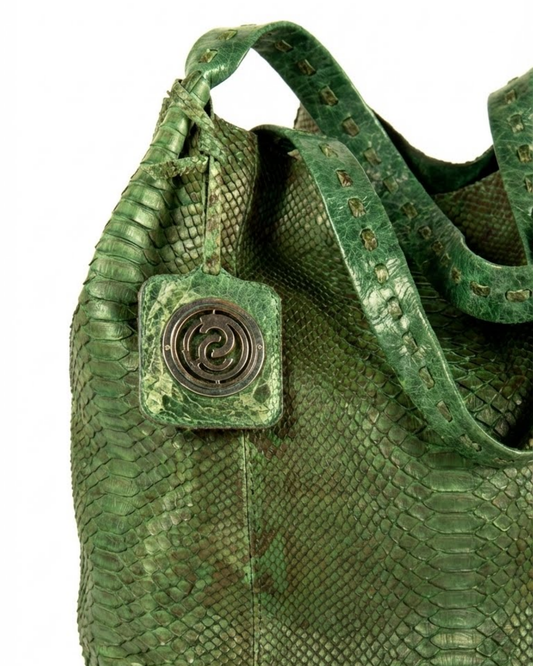 Texas Italian Python Leather Shoulder Bag