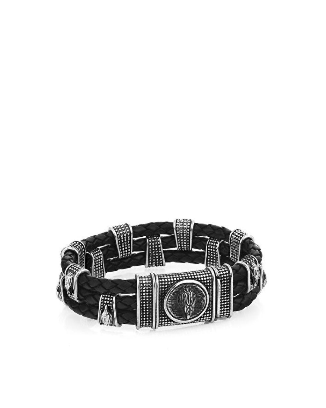 Triple Bbl-Lock Eagle Men’s Silver Bracelet