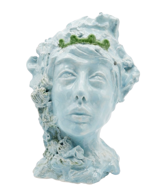 Verdant Soul Handmade Green Bust Sculpture