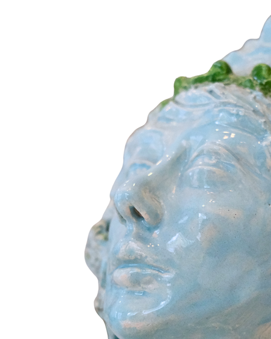 Verdant Soul Handmade Green Bust Sculpture