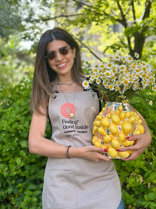 Lemon Splash Limited Edition Handmade Ceramic Vase