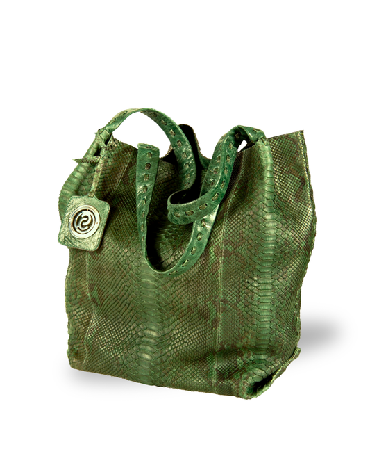 Texas Italian Python Leather Shoulder Bag