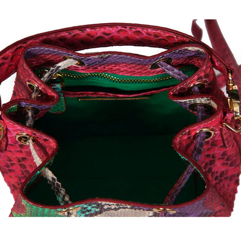Kansas Italian Python Leather Handbag