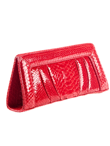 Malibu Italian Python Clutch Handbag
