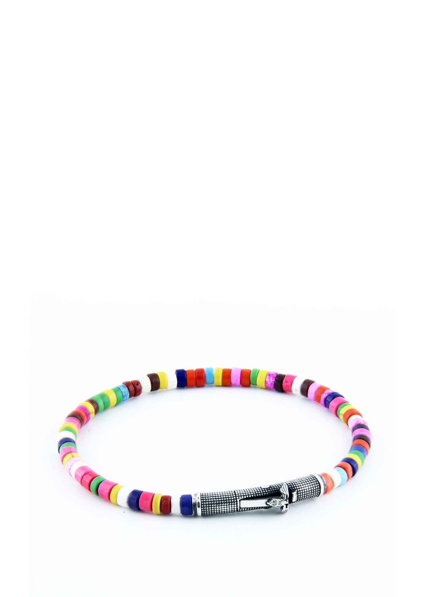 Men’s Single Lock Gem Stone Silver Bracelet 2