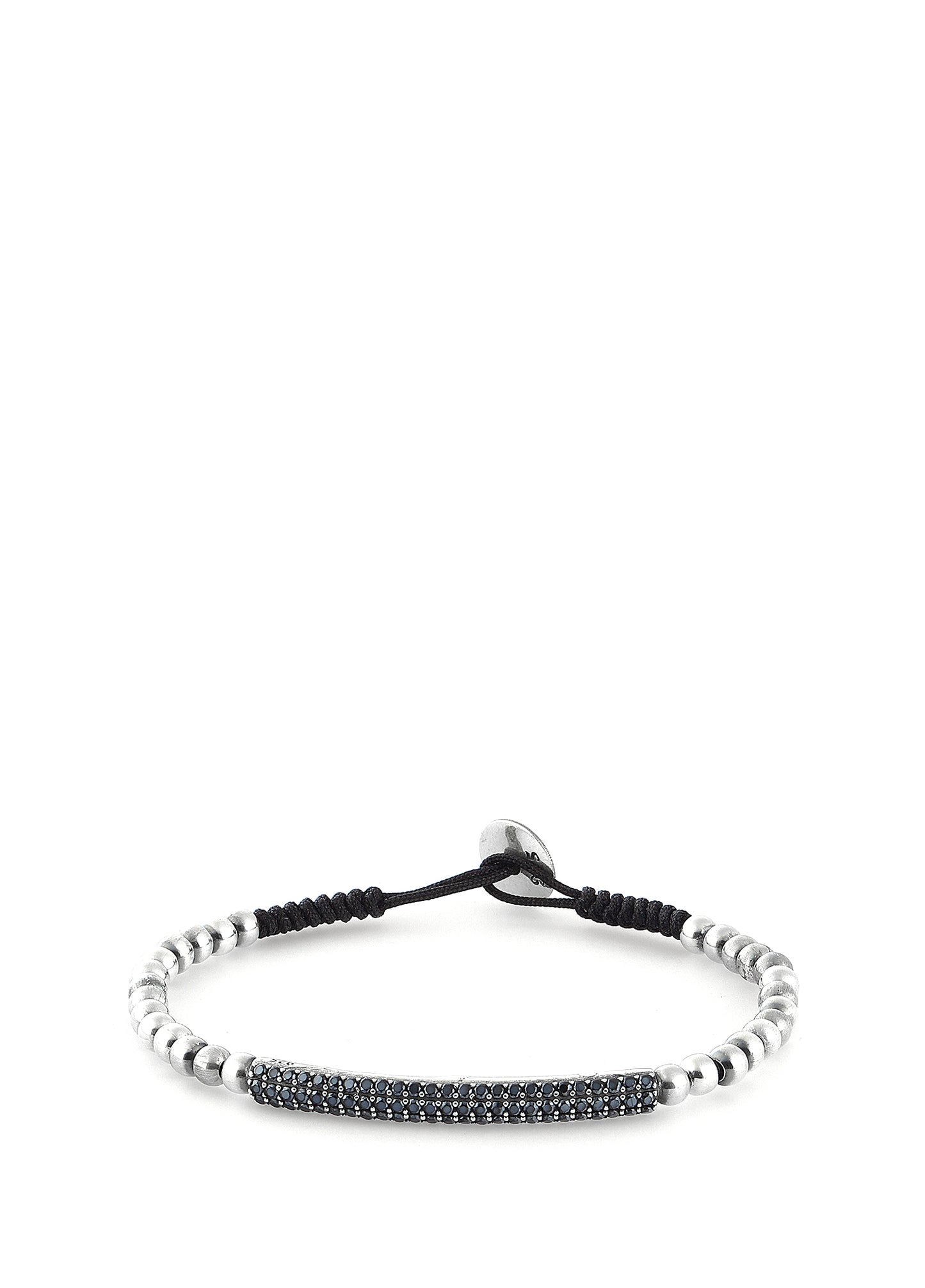 Men’s Pipe Zircon Silver Bracelet