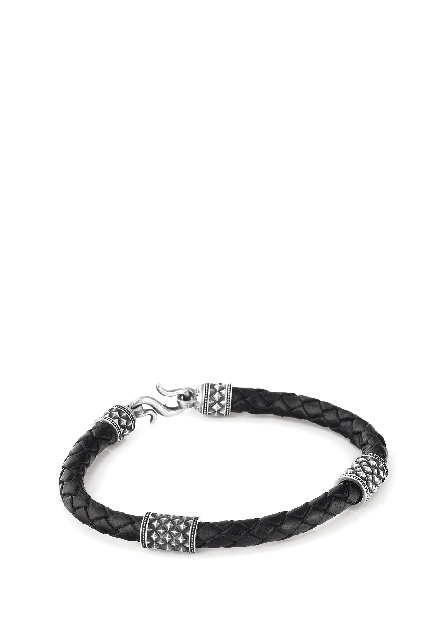Men’s Bjorn Black Silver Bracelet