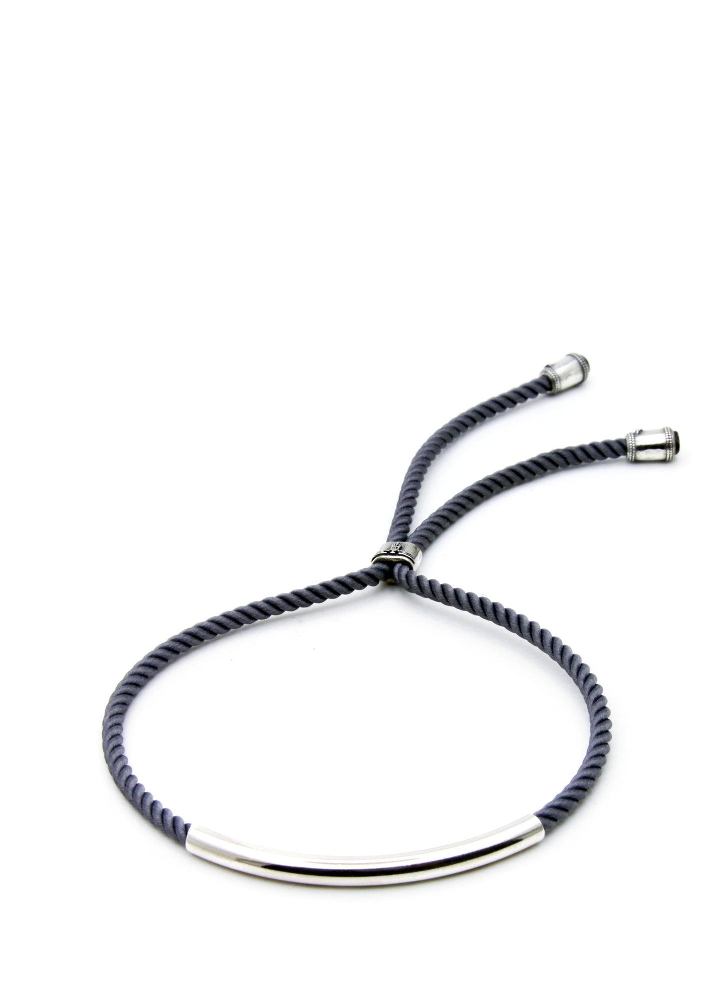 Men’s Pipe Auger Rope Silver Bracelet