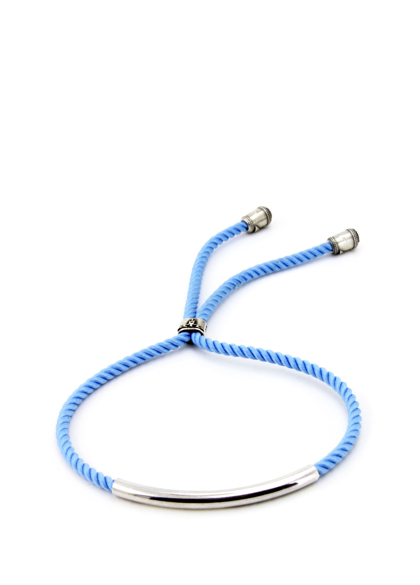 Men’s Pipe Auger Rope Silver Bracelet