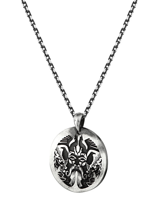 Men’s Odin's Raven Power Silver Necklace