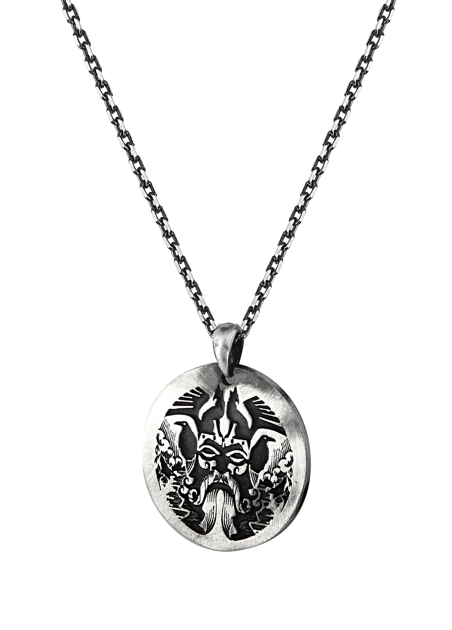 Men’s Odin's Raven Power Silver Necklace