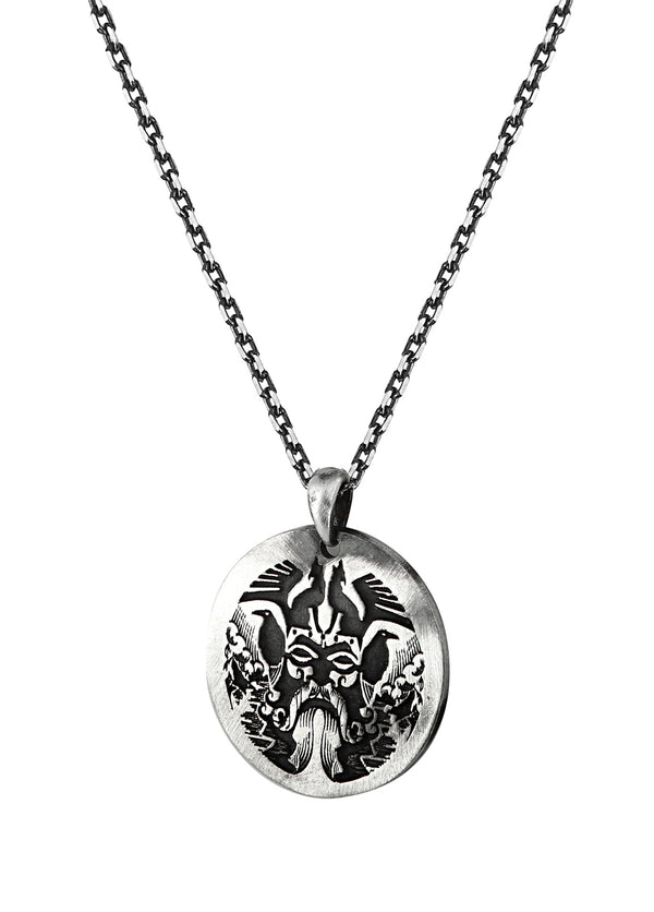 Men’s Odin's Raven Power Silver Necklace