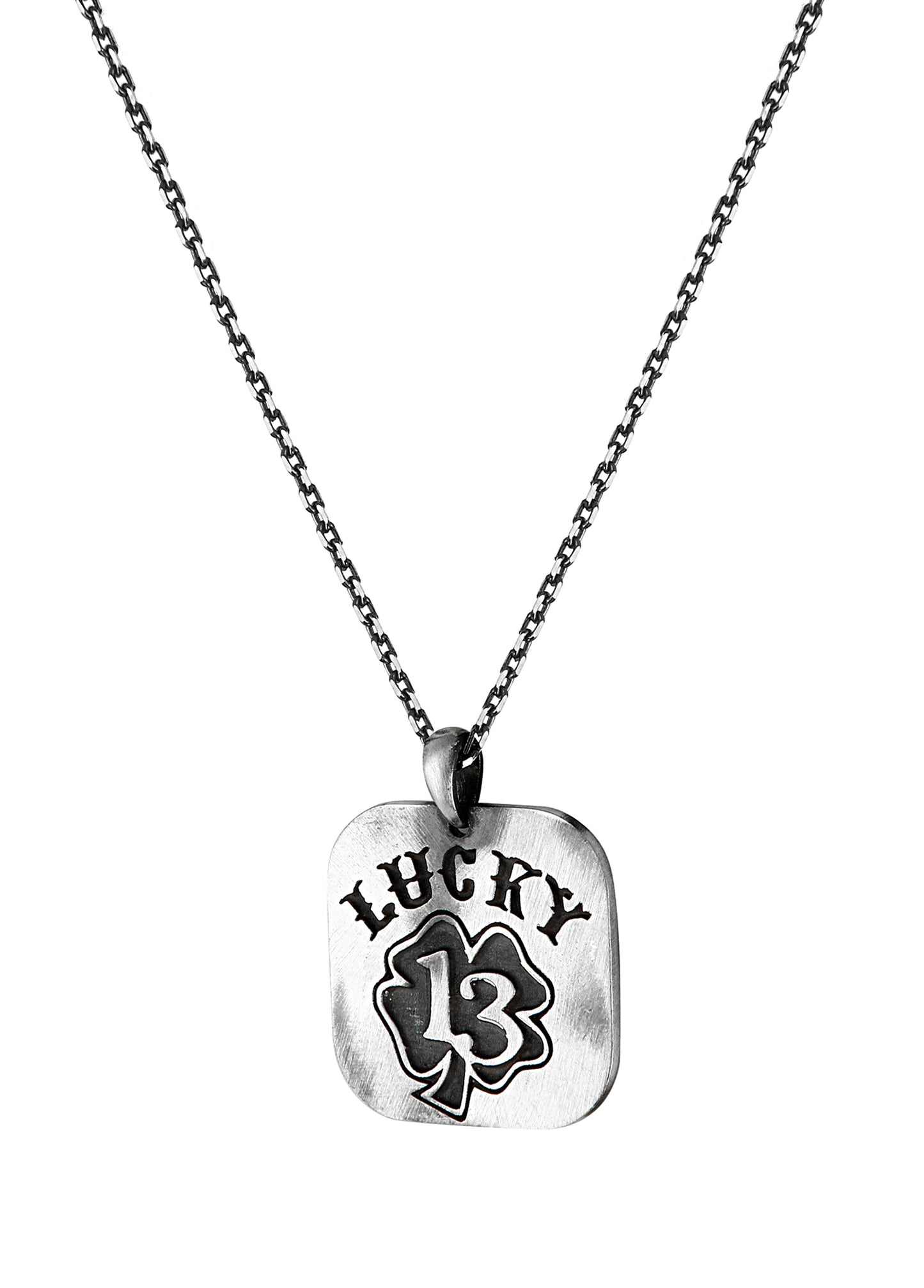Men’s Lucky 13 Silver Necklace
