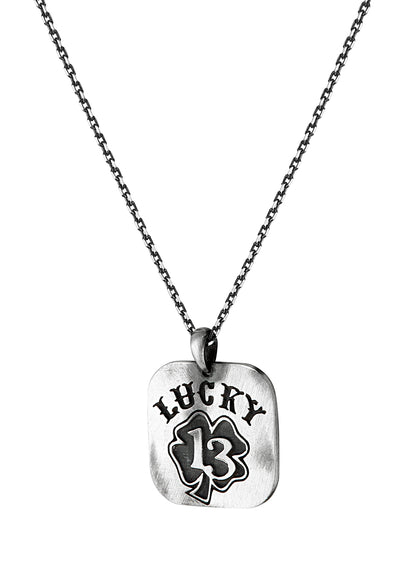 Men’s Lucky 13 Silver Necklace