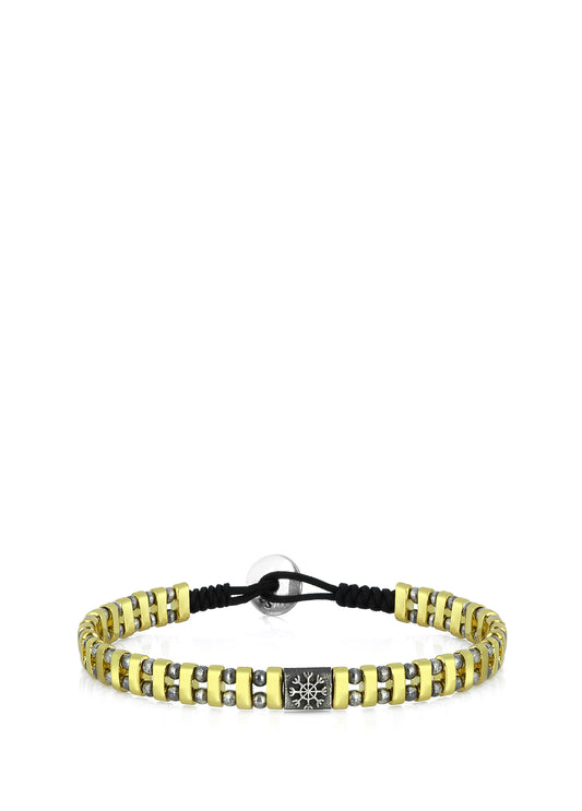 Men’s Dream Viking Sm Hematit Gold Silver Bracelet