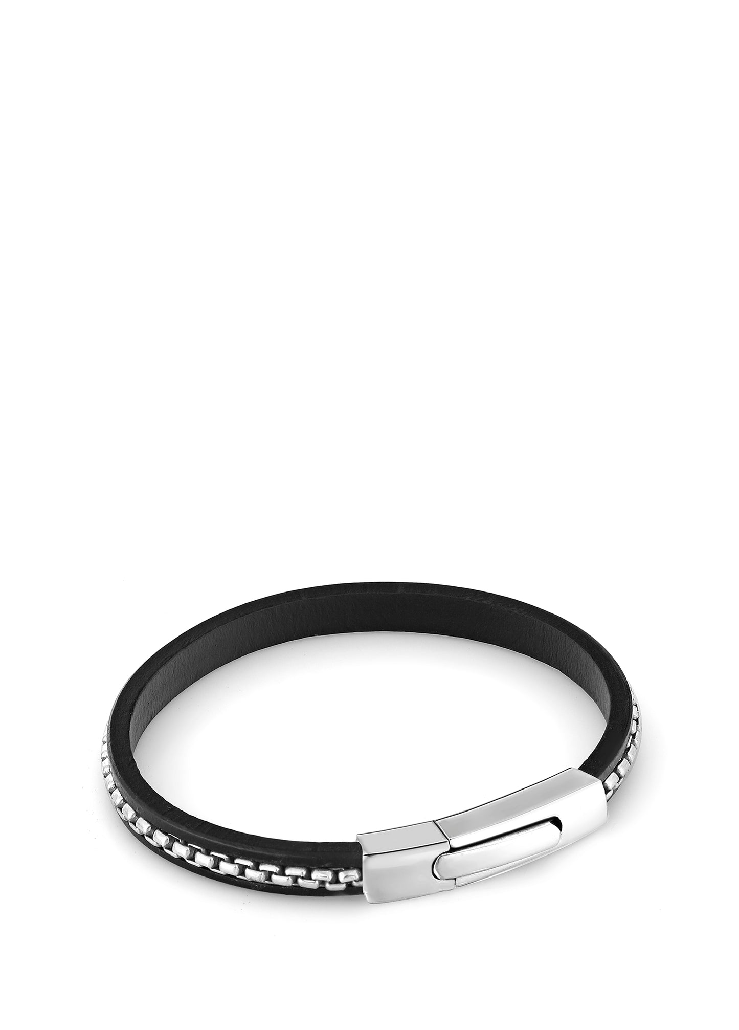 Men’s Black Silver Bracelet 5
