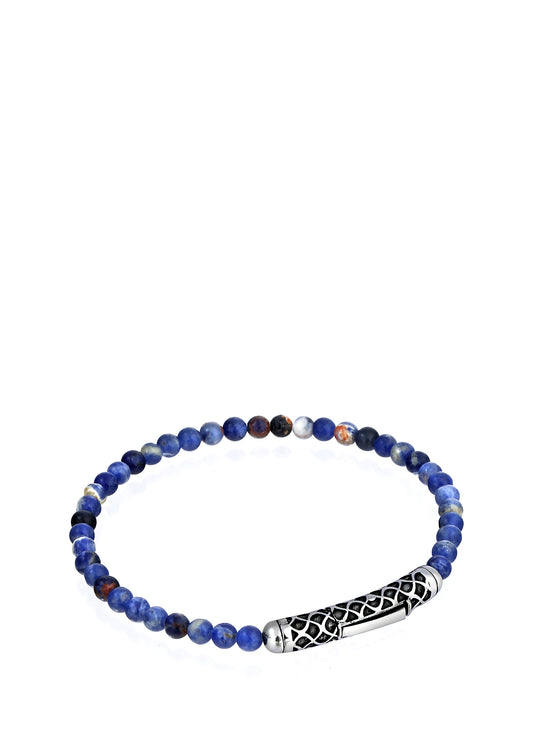 Men’s Light Blue Silver Bracelet 2