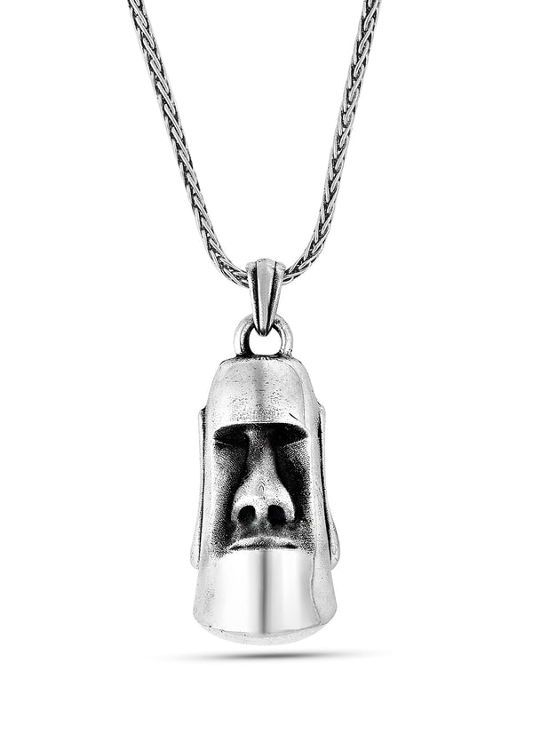 Men’s Maoi Silver Necklace
