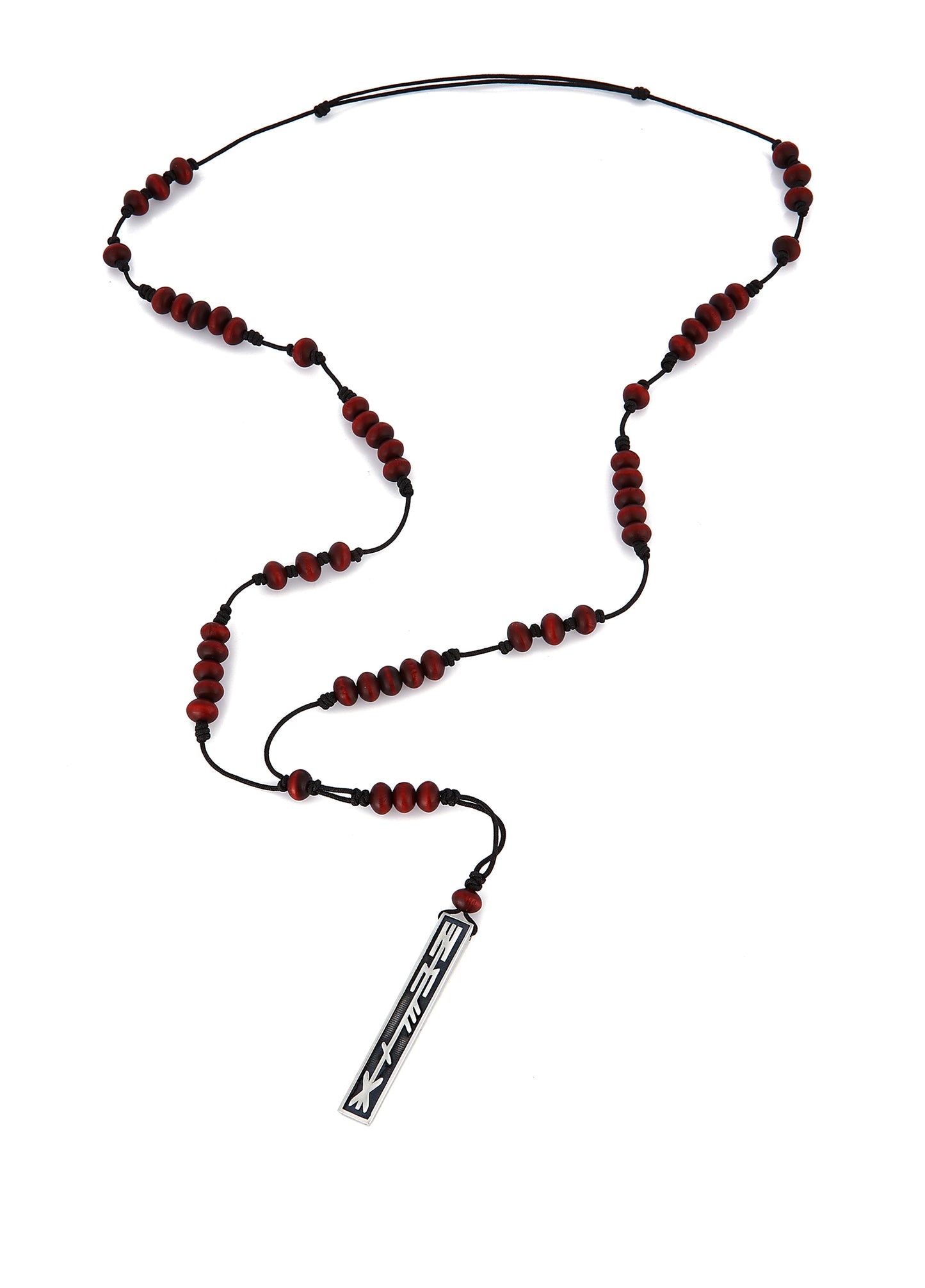 Men’s Healing Wood Bordo Silver Necklace