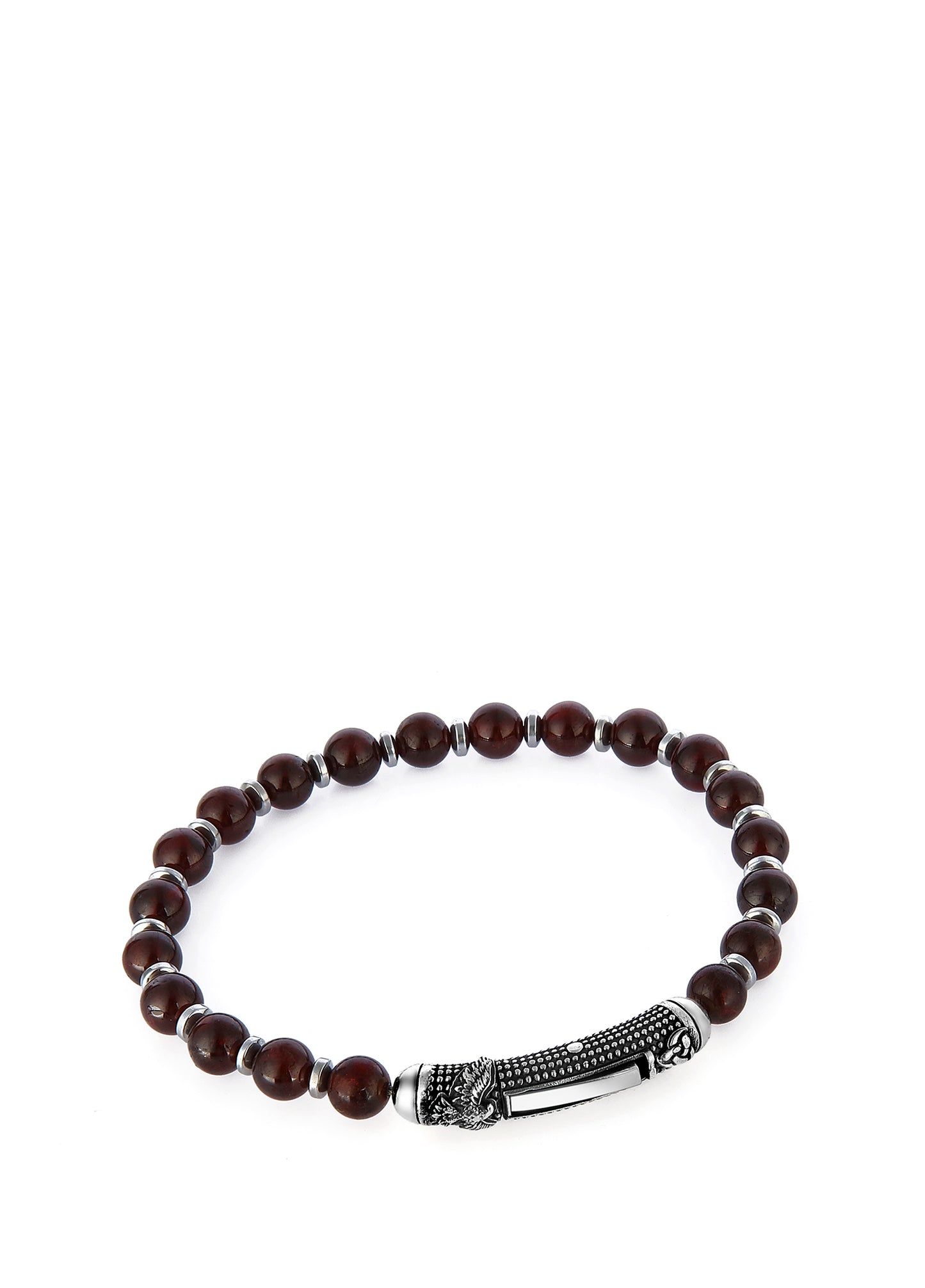 Men’s Single Lock M Eagle Silver Bracelet 1