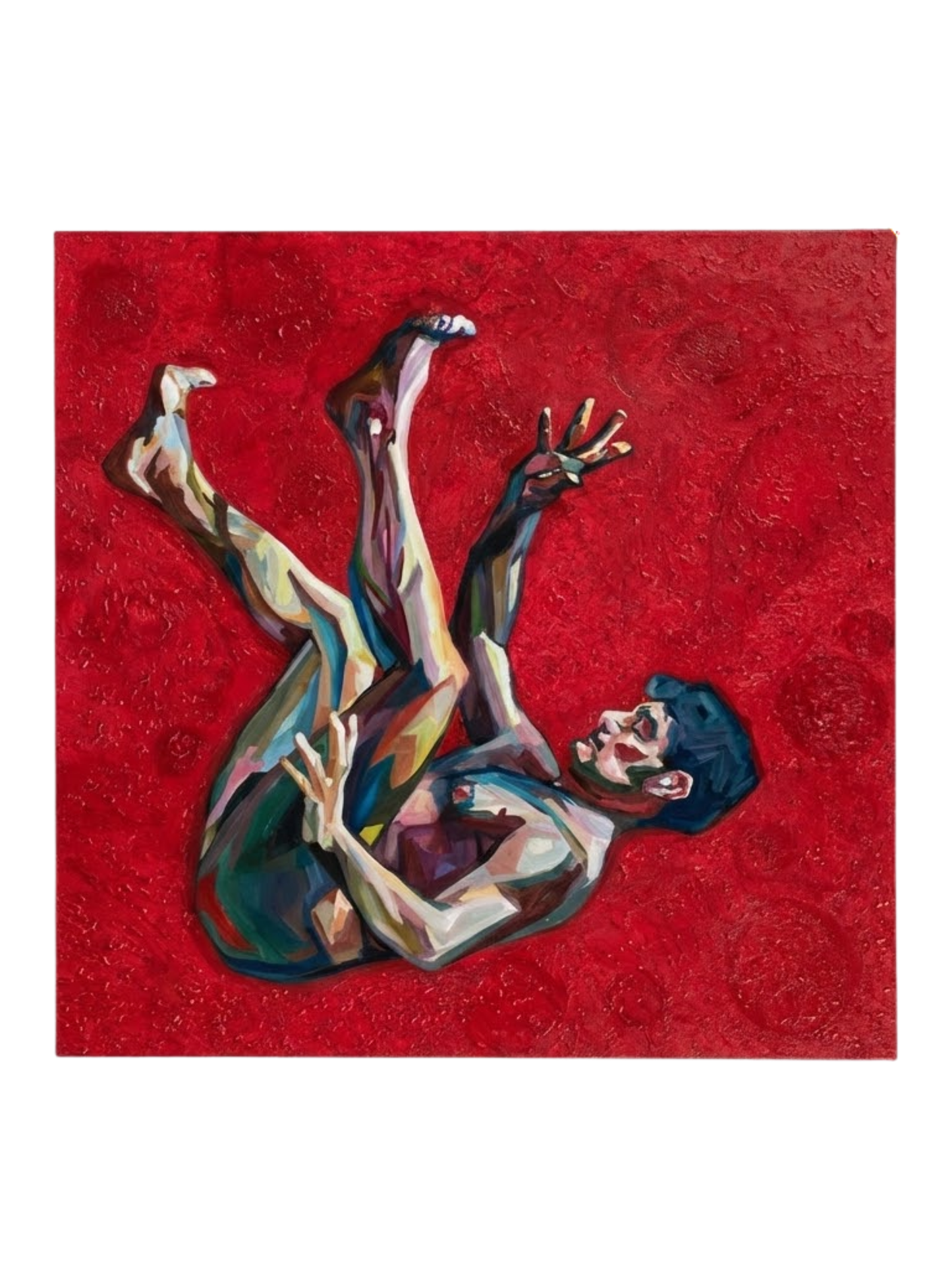 Falling 150×150cm Figurative Expressionism Surrealism Oil Painting