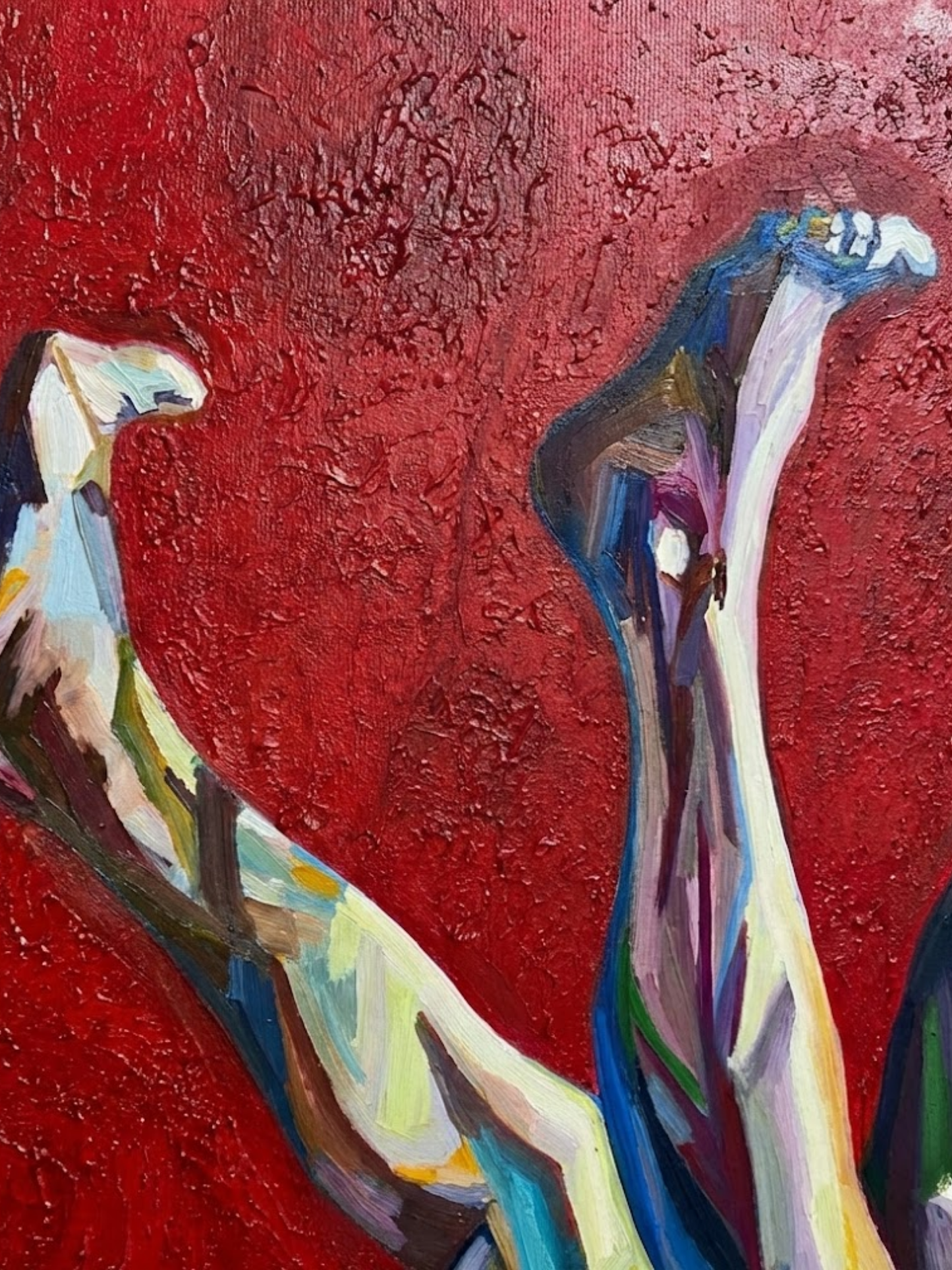 Falling 150×150cm Figurative Expressionism Surrealism Oil Painting