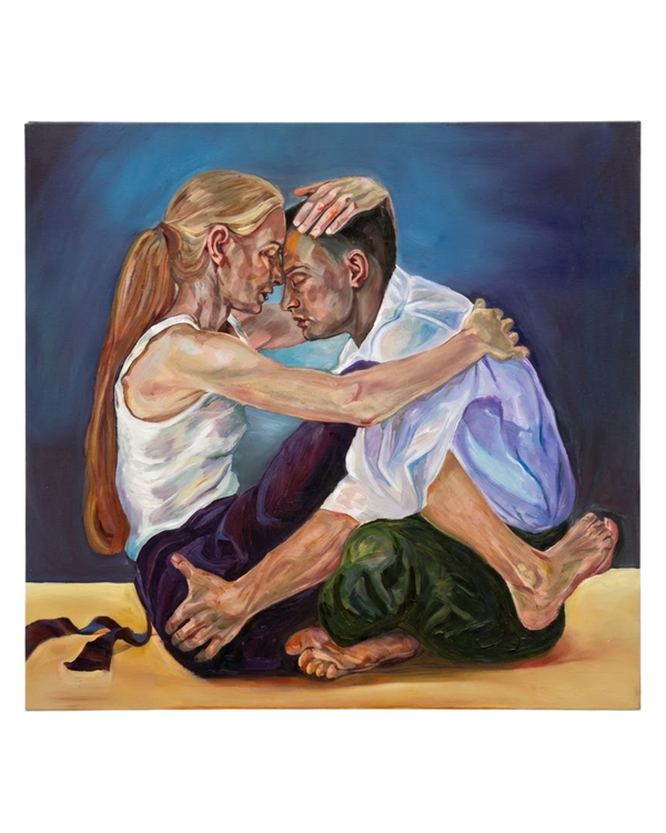 Love Transition 90×90cm Figurative Expressionism Surrealism Oil Painting