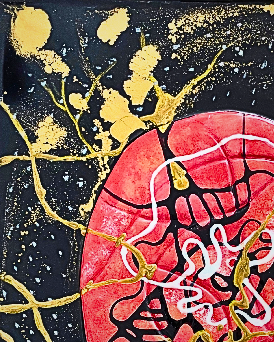 Transcendence Series ‘’Beginning’’ 35 x 43.5 cm Handmade Ceramic & Mixed Media Sculpture