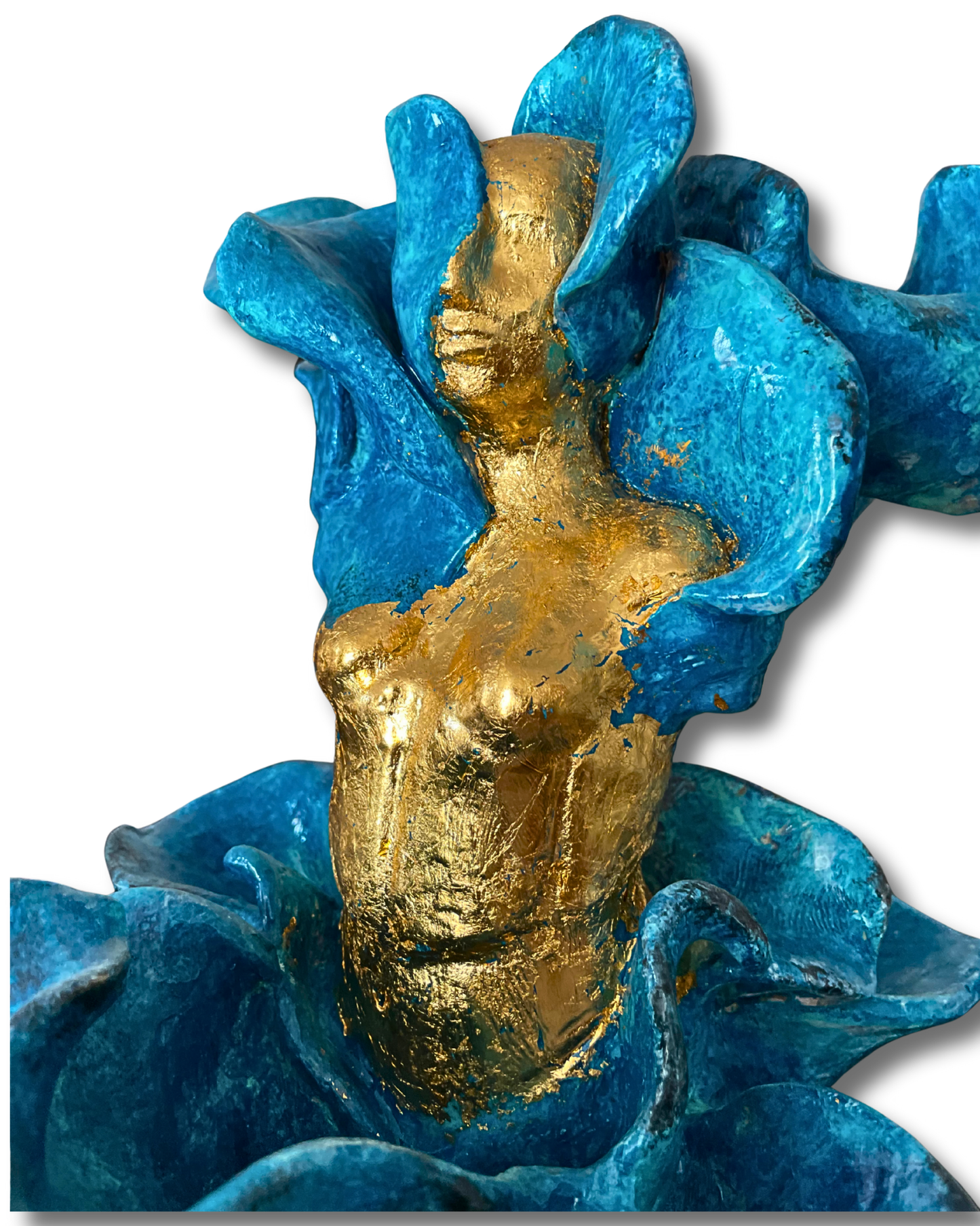 Lotus of Hope 107 x 27 x 26 cm Handmade Ceramic & Mixed Media Sculpture