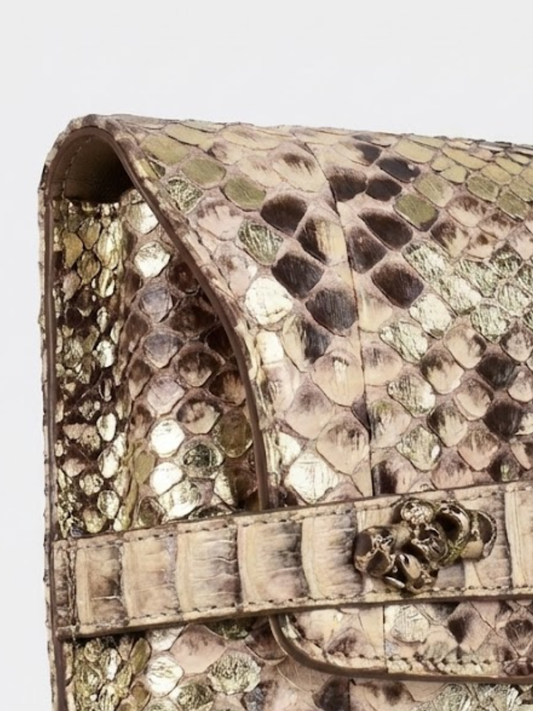 Metropolis Italian Python Leather Handbag