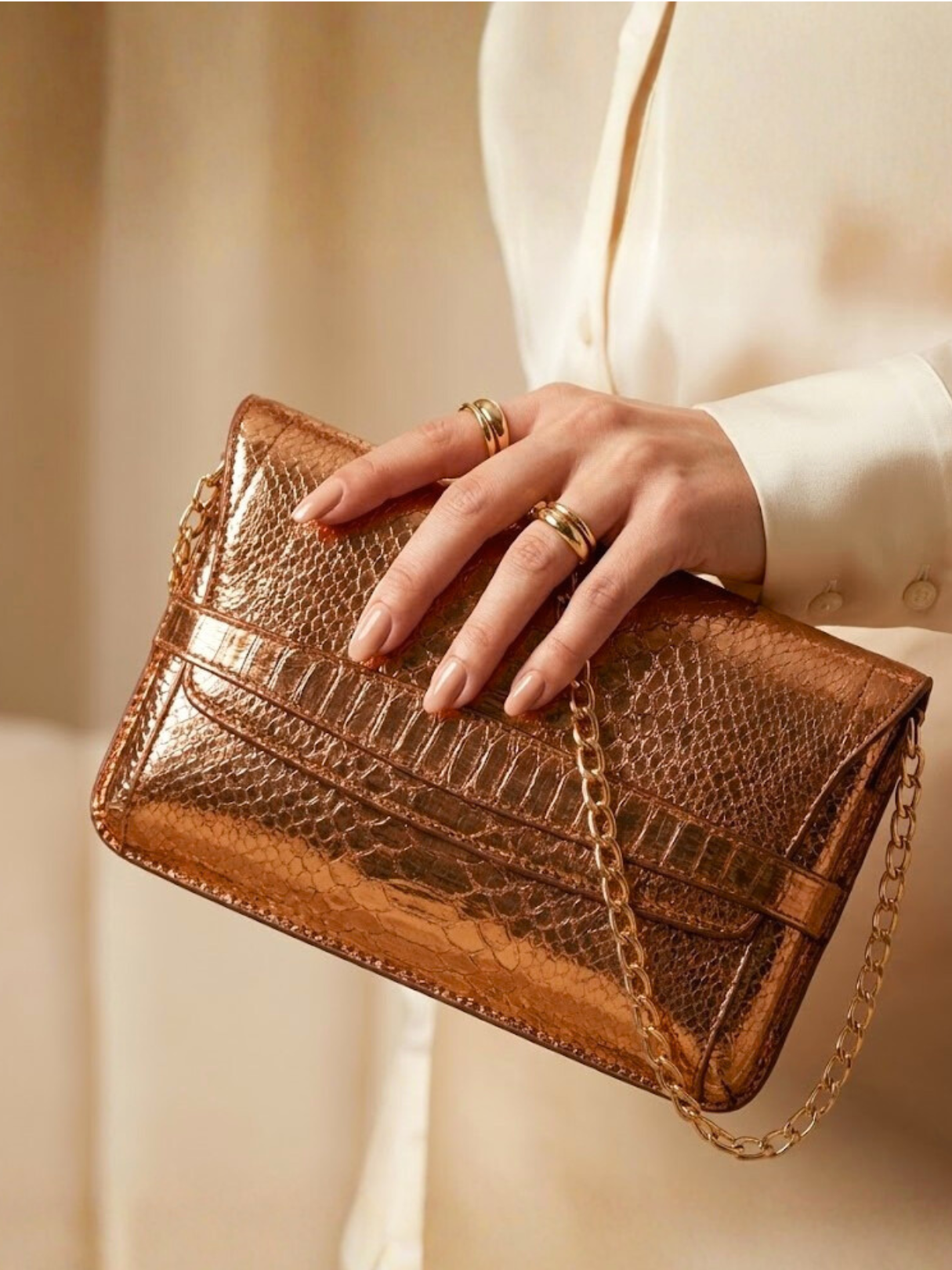 Metropolis Italian Python Leather Handbag