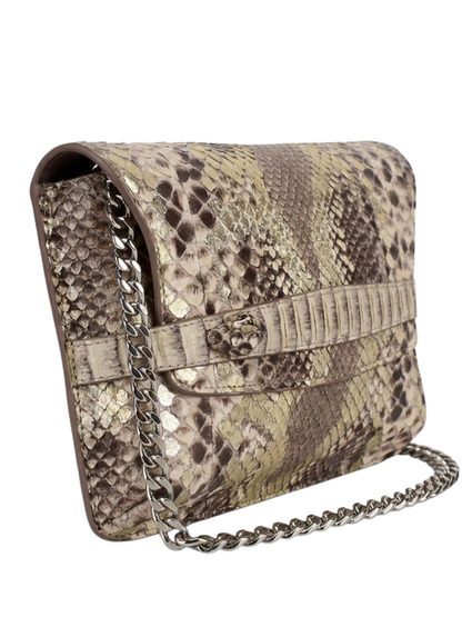 Metropolis Italian Python Leather Handbag