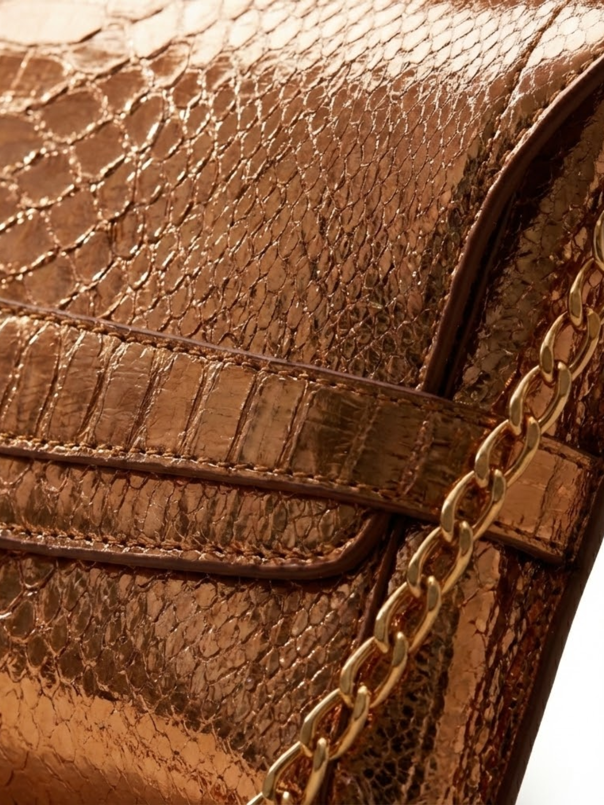 Metropolis Italian Python Leather Handbag