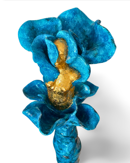 Lotus of Hope Handmade Ceramic Sculpture
