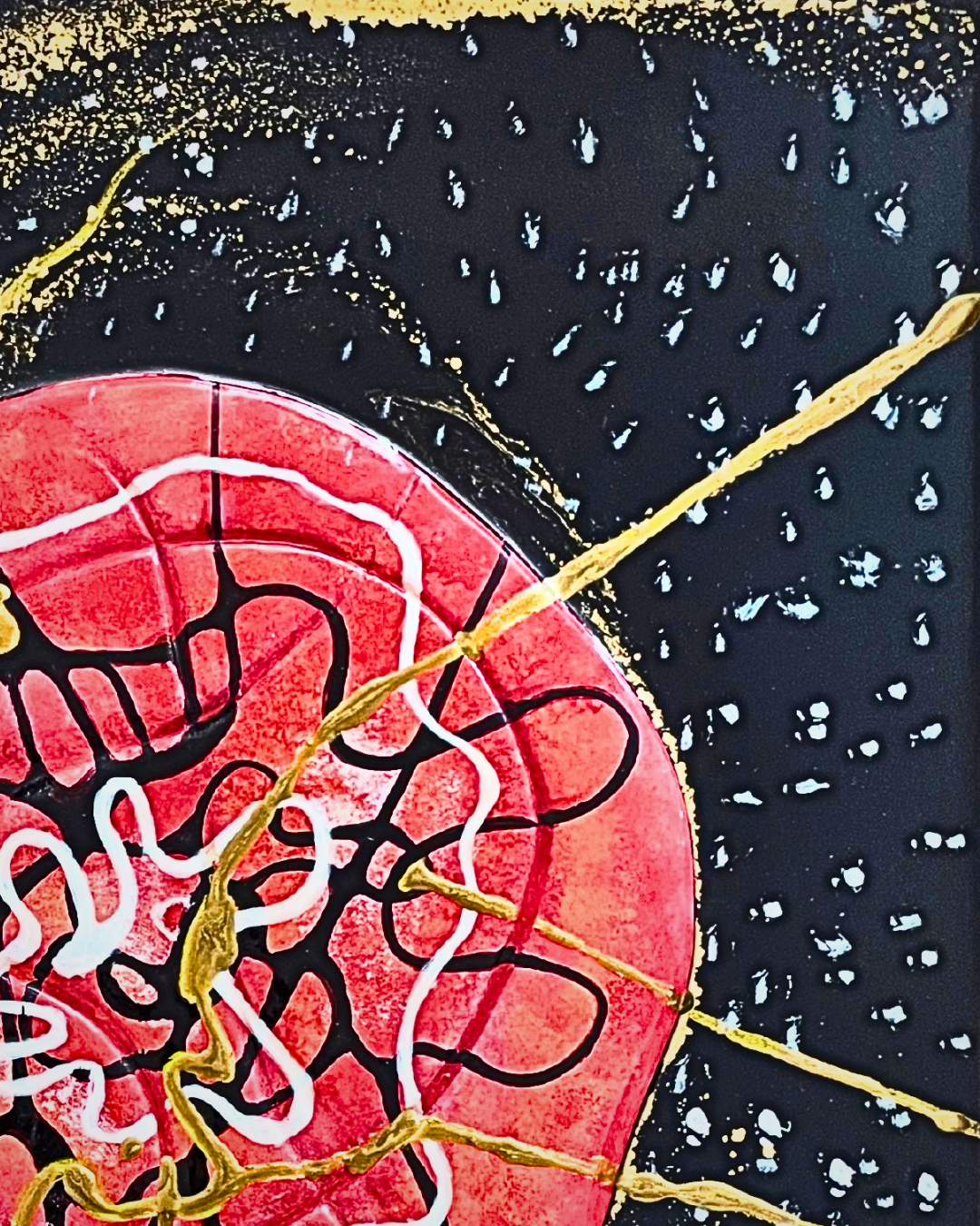 Transcendence Series ‘’Beginning’’ 35 x 43.5 cm Handmade Ceramic & Mixed Media Sculpture