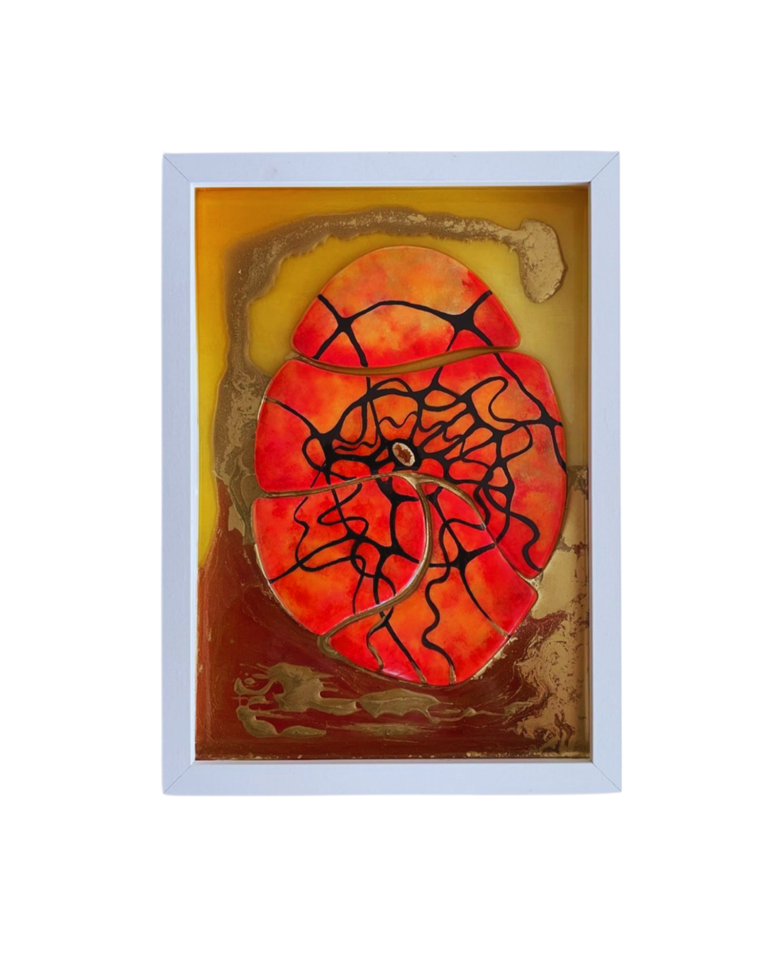 Transcendence Series  ‘’Deepen’’ 32 x 23 x 3.5 cm Handmade Ceramic & Mixed Media Sculpture