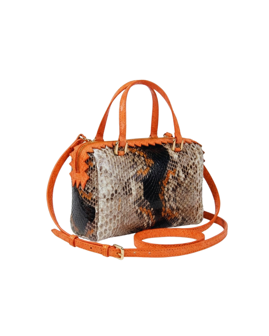 Delaware Italian Python Leather Handbag