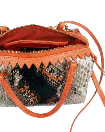 Delaware Italian Python Leather Handbag