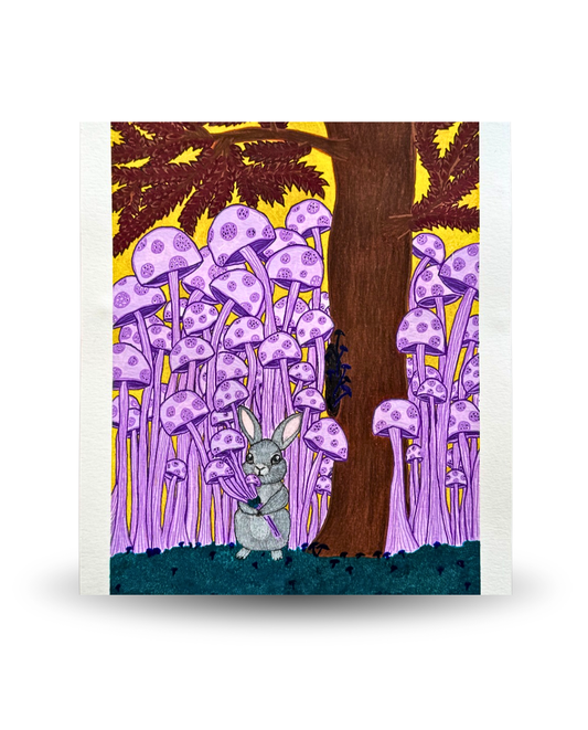 A Bouquet 34.5x27cm Neo-Organic Surrealist Painting