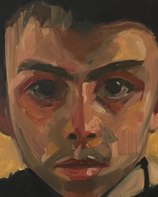 Adulthood Appeal 40×40cm Figurative Expressionism Surrealism Oil Painting